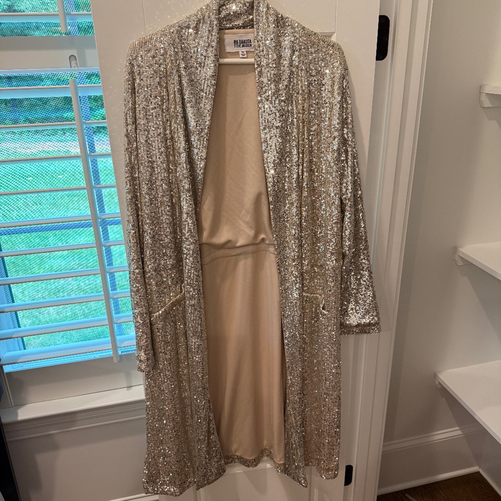 ✨ BB Dakota by Steve Madden Sequin Duster Cardigan – Size M ✨